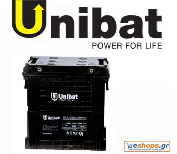 Unibat Μπαταρία Φωτοβολταϊκών 12V GEL VRLA 200 (240Ah c100)-για φωτοβολταϊκά και ανεμογεννήτριες