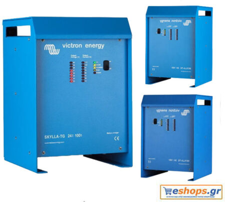 Victron Skylla-TG 24/50 3-phase, έναν προηγμένο φορτιστή μπαταριών 24V/50A για τριφασικά συστήματα. Ιδανικός για ναυτικές και βιομηχανικές εφαρμογές.
