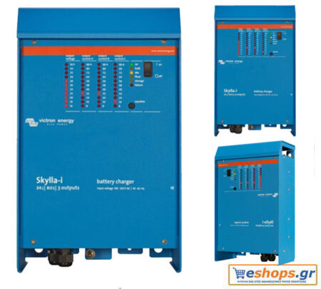 Ο Victron Skylla-i 24/80 (3) 230V είναι ένας ισχυρός φορτιστής μπαταριών 24V/80A με τρείς εξοδους, καλύτερες για σκαφος, πλοίο φωτοβολταϊκό σύστημα