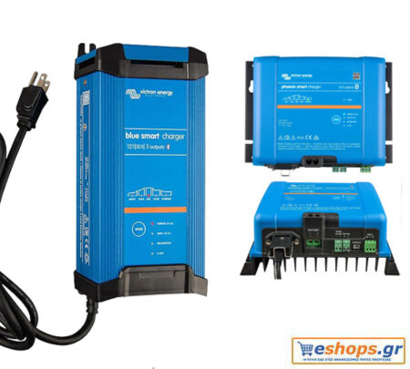 Φορτιστής Victron Phoenix Smart IP43 Charger 12/50 (3) 120/240V – για σκάφη, τροχόσπιτα, αυτόνομα φωτοβολταϊκά συστήματα. Τιμές datasheet.